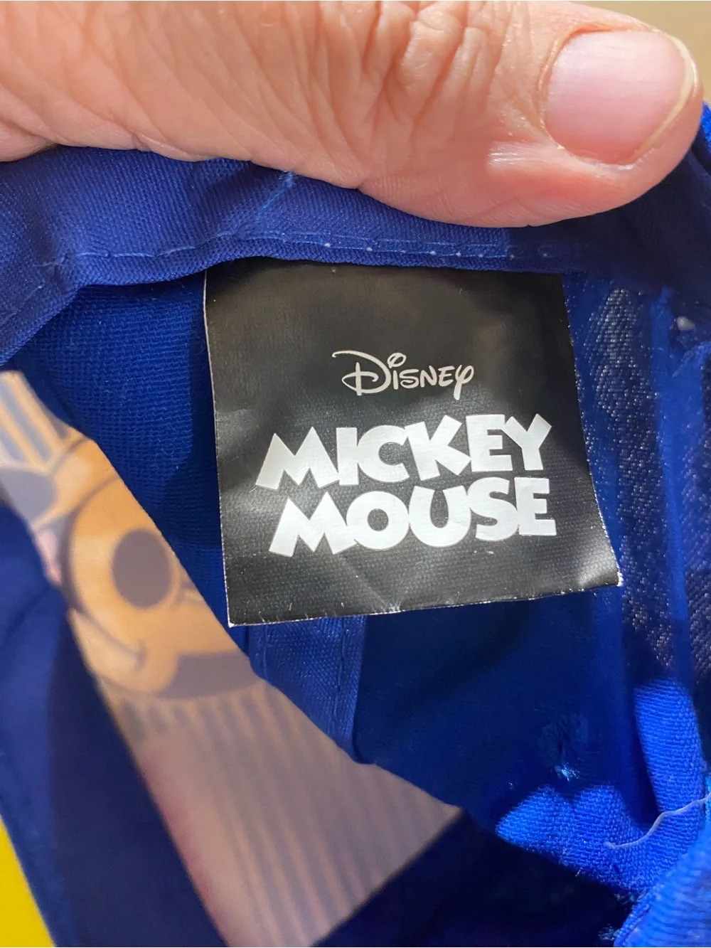 Disney Mickey Mouse Orange Brim Blue Crown Kids Baseball Cap (SZ)